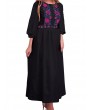 Women Vintage Floral Print Long Maxi Dress