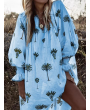 Bohemian Tree Print Long Sleeve Dress For Women