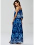 Bohemian Print Spaghetti Strap V-neck Maxi Dress For Women