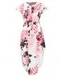 Bohemian Floral Geometric Asymmetrical V-neck Print Dresses