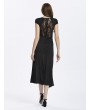 Lace Insert Spliced Side Split Sexy  Women Party Dress